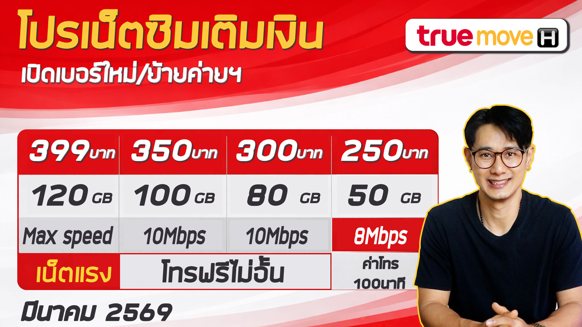 อัปเดตโปรเน็ต True เบอร์ใหม่ใหม่ มี.ค.2569 | รหัสเดิม ราคาเดิม แต่รายละเอียดโปรเปลี่ยนไปเยอะเลยครับ